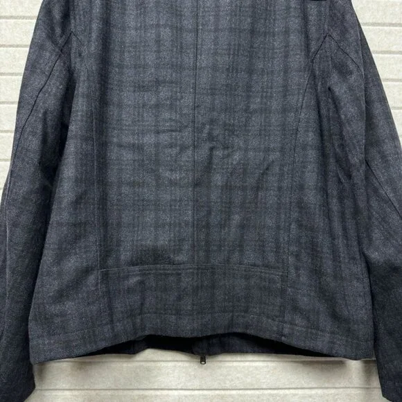 Marc Anthony Black Windowpane Plaid Lined Jacket Faux Fur Collar Men’s XL - Picture 6 of 14